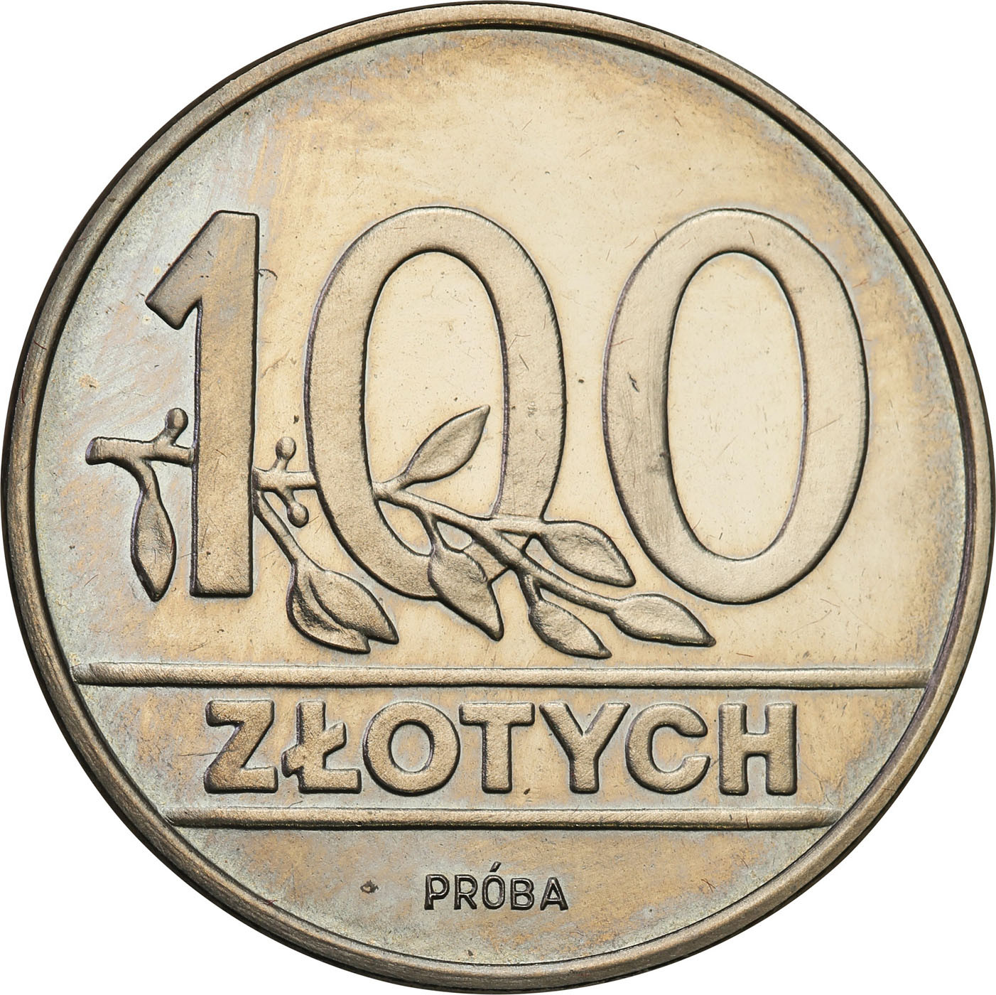 PRL. PRÓBA Nikiel 100 złotych 1990